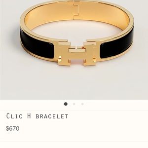 100% Authentic Black Hermes Braclelet